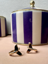 Whale Tail Huggies Gold Plated