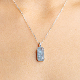 Aquamarine Necklace Sterling Silver