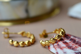 Half Hoop Shell Earstuds Gold Vermeil