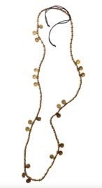 Beaded Brass Boho Necklace