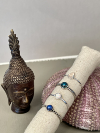 Braided Mood Ring Sterling Silver