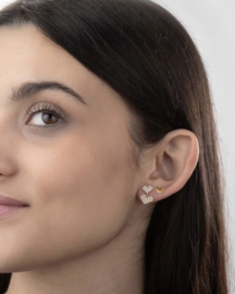 Hartjes Oorstekers - Sterling Zilver