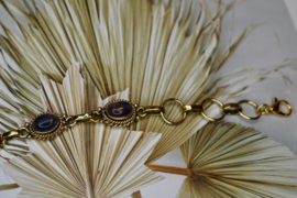 Bohemian Gemstone Bracelet Brass