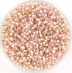 Miyuki Rocailles 2 mm Silverlined Light Blush 1023