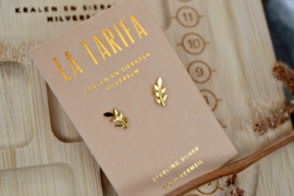 Leaf Studs Gold Vermeil