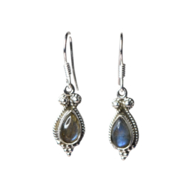 Labradorite Earrings Sterling Silver