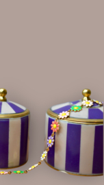 Multi Color Daisy Charm Necklace Gold Plated