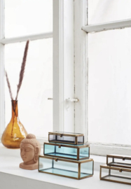 Coloured Glass Boxes Blue / Madam Stoltz