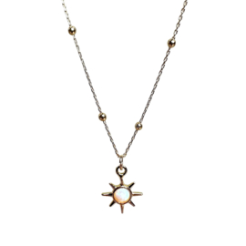 Opal Sun Necklace Gold Plated / Ketting
