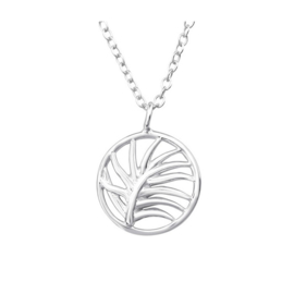 Sterling Silver Palm Leaf Necklace