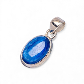 Oval Kyaniet Hanger - Sterling Zilver