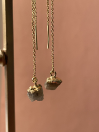 Labradoriet Earchains - Gold Vermeil