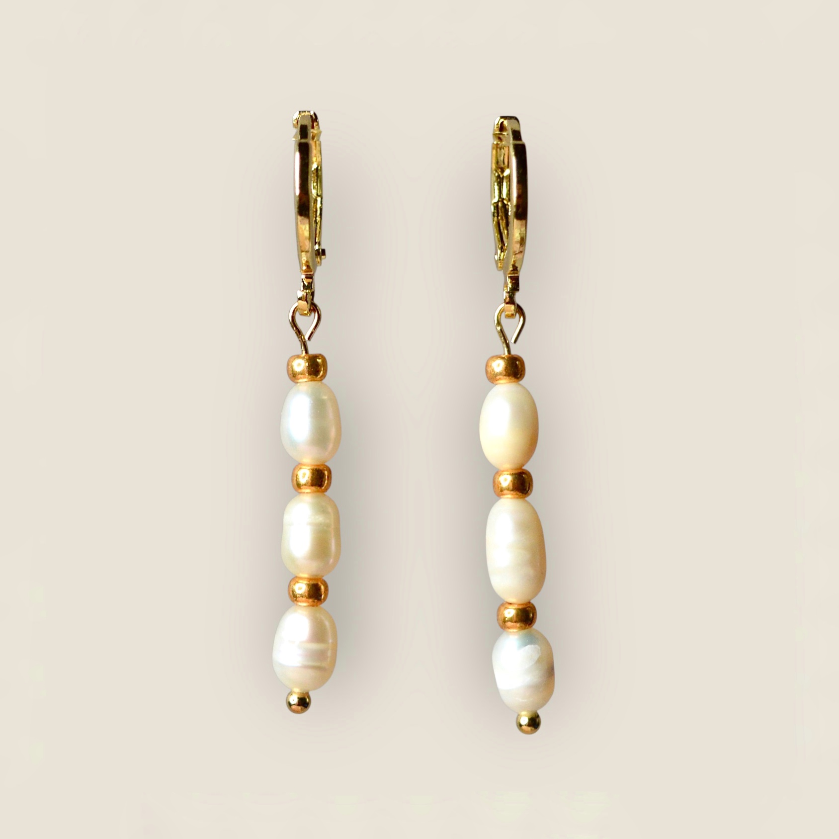 Pearl Earrings Gold Plated