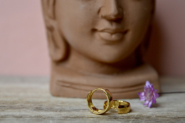 Luna Huggie Hoops 11mm - Gold Vermeil