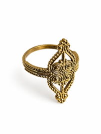 Tribal Filigree Ring - Brass