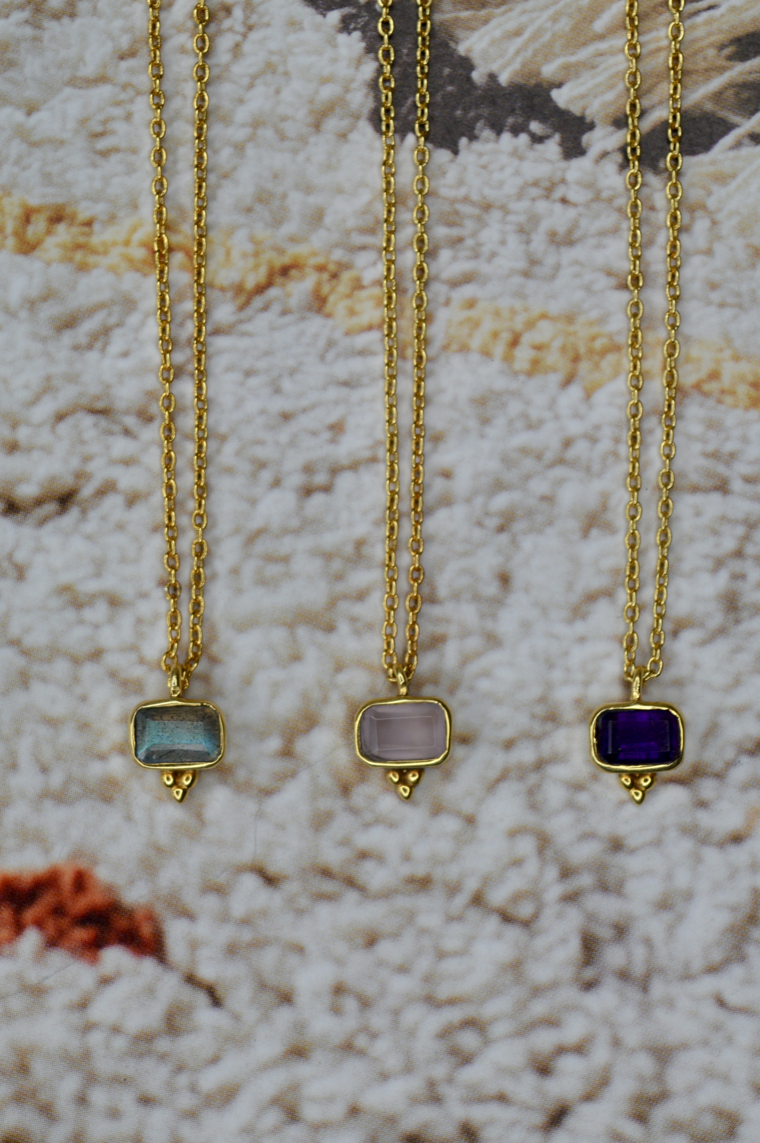Mathura Amethyst Necklace Gold Vermeil