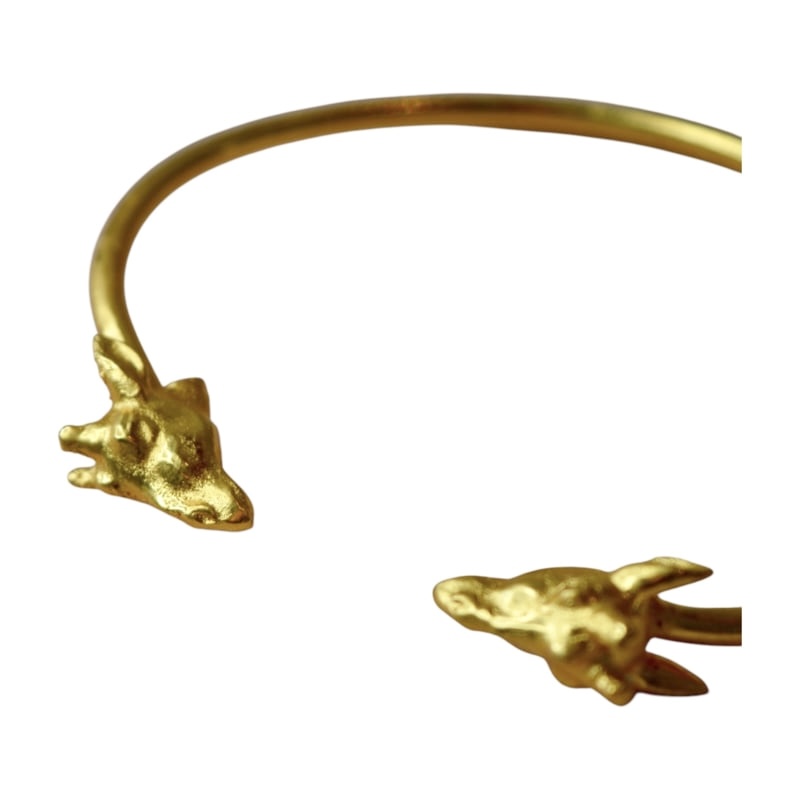 Giraffe Bangle / Brass Armband