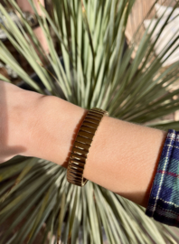 Elastiek Bangle - Stainless Steel Goud