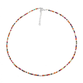 Multi Color Stone Beaded Necklace