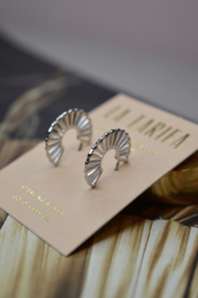 Sunshine Semi-Hoop Earstuds Sterling Silver