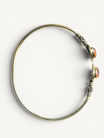 Tribal Carneool Bangle - Brass