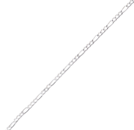 Plain Figaro Necklace Sterling Silver 41 cm