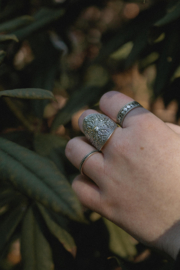 Mandala Bali Ring Sterling Silver