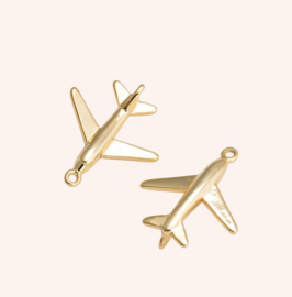 Vliegtuig Bedel Gold Plated