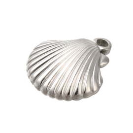 Schelp Bedel - Stainless Steel Zilver