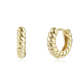 Twisted Hoops Gold Vermeil Oorbellen