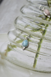 Pear Shaped Gemstone Pendant Sterling Silver