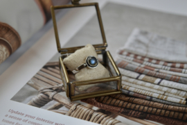 Round Labradorite Ring Sterling Silver