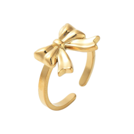 Bow Ring Stainless Steel Gold