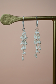 Cascade Maansteen Oorbellen - Silver Plated