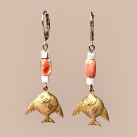 Angel Fish Earrings Brass