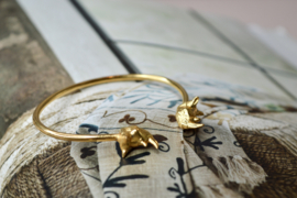 Rhino Bangle Brass