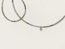 La Tarifa Natural Beaded  Set / Green Silver