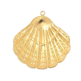 Gouden Schelp Bedel - Stainless Steel Goud