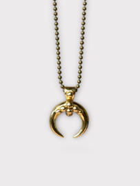 Crescent Moon Pendant Brass