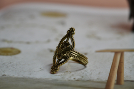 Tribal Filigree Ring - Brass