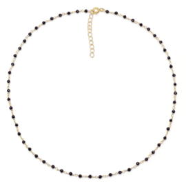 Black Onyx Harmonic Necklace Gold Vermeil