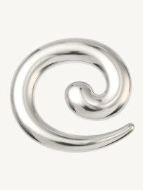 Swirl Bedel - Stainless Steel Zilver