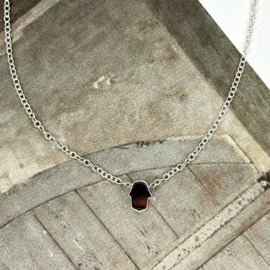 Sterling Silver Hamsa Hand Necklace
