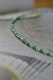 Green Onyx Harmonic Necklace Sterling Silver