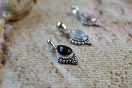 Black Onyx  Moongazer Pendant Sterling Silver