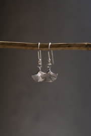 Ginkgo Earrings Sterling Silver Oorbellen