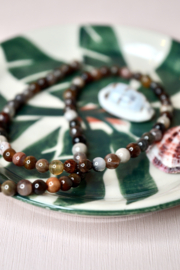 Versteend Hout 4 mm Kralen