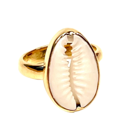 Cowrie Shell Ring Gold Vermeil