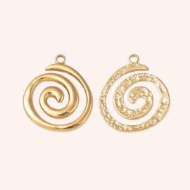 Spiraal Bedel - Stainless Steel Gold Plated