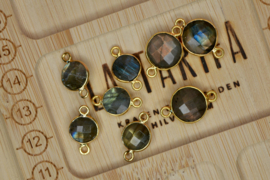 Labradoriet Connector Bedel - Gold Plated